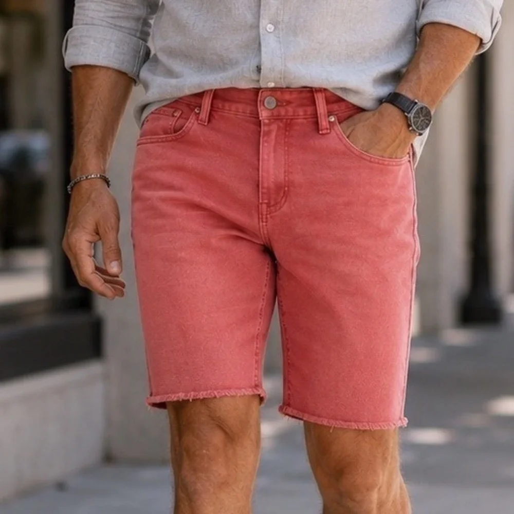Levi's 511 Fruit Dove Pink Slim Cut-Off Denim Jorts Men's 42